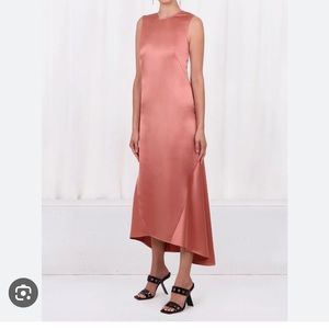 Cedric Charlie Red Slip Dress